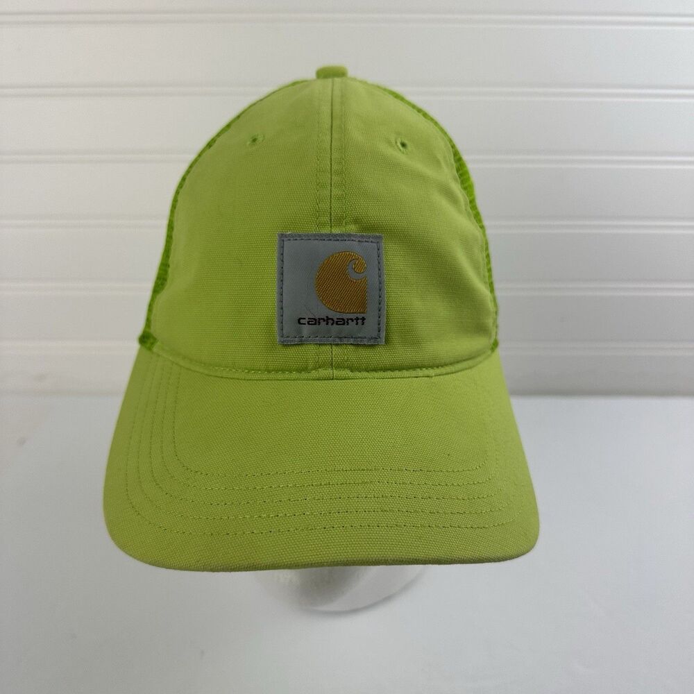 Carhartt Snapback Hat Force Mesh Bright Neon Safety Green Logo Patch Cap